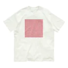 utouch_のギンガムちゃん【赤】 オーガニックコットンTシャツ