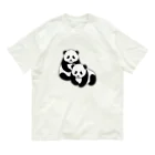 chippokeの双子パンダ オーガニックコットンTシャツ