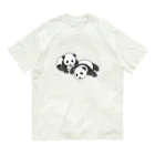 chippokeの双子パンダ オーガニックコットンTシャツ