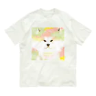 虹ませ商店の春色、秋田犬 Organic Cotton T-Shirt