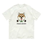 豆つぶのshiba-inu fanciers(赤柴) オーガニックコットンTシャツ