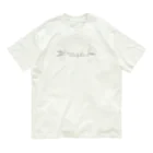 23artsのグレー・ボーイッシュ柄Tシャツ Organic Cotton T-Shirt