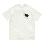 キッズモード某のスイカリュックのカブトムシ Organic Cotton T-Shirt