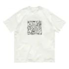 titikのジャワ更紗の花模様 オーガニックコットンTシャツ