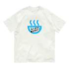 kazeou（風王）のラーメン食べたい(青) オーガニックコットンTシャツ