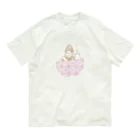 titikの携帯天女_ピンク系 オーガニックコットンTシャツ