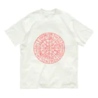 龍体文字の龍体文字（フトマニ図）前面プリント オーガニックコットンTシャツ