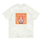 可愛い動物マトリョーシカのうさぎのマトリョーシカ（オレンジ） Organic Cotton T-Shirt