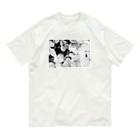 akane_art（茜音工房）のモノクロフラワー（野いちご） Organic Cotton T-Shirt
