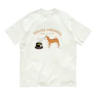 キッズモード某の日本の犬とお茶  オーガニックコットンTシャツ