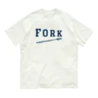 LONESOME TYPE ススのFORK (NAVY) オーガニックコットンTシャツ