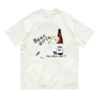 CLAN_FFSのビールガールss オーガニックコットンTシャツ
