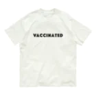 mincora.のワクチン接種済 VACCINATED　- black ver. 01 - オーガニックコットンTシャツ