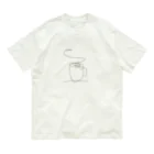 逃ﾝの《喫茶店》コーヒー オーガニックコットンTシャツ