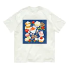 ネコのひたいのニャンコと美味しい時間シリーズ「アフタヌーンティー」 Organic Cotton T-Shirt