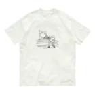 オグチヨーコのオカメさんドロップキック オーガニックコットンTシャツ