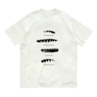 ハネクラシのコクビャクノハネ　黒文字 オーガニックコットンTシャツ