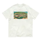 ガジュマルの箱のサトウキビ畑•沖縄（Sugarcane fields In Okinawa） オーガニックコットンTシャツ