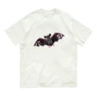 水島ひねの黒蝙蝠 オーガニックコットンTシャツ