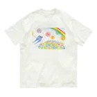 Antenna Mの虹空とツバメ オーガニックコットンTシャツ