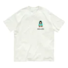 yukiyuki shopの⑥カワセミまるちゃんＴシャツ 透過白両面ver. オーガニックコットンTシャツ