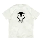 どいまさとしのファーストペンギン　黒インク オーガニックコットンTシャツ