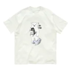 シロクマ商店の犬好きクマ オーガニックコットンTシャツ