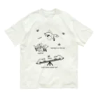 PERIDOTの春うらら＊きつね（線画） Organic Cotton T-Shirt