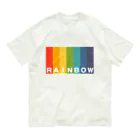 ツーシームのレインボー（和風・文字入り） Organic Cotton T-Shirt