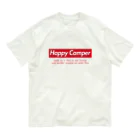 go campingのHappy Camper（red） Organic Cotton T-Shirt