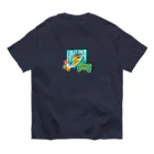 アロハスタイルハワイのハレイワの看板（前面：男の子　背面：女の子） オーガニックコットンTシャツ