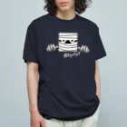 キッズモード某のミイラ男 (横長) オーガニックコットンTシャツ