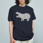 あおぞらのカバ_GRAY Organic Cotton T-Shirt