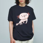 ツナチナツの泳ぐへぺた(ウーパールーパー) オーガニックコットンTシャツ