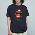 Train Kids! SOUVENIR SHOPの盆踊り電車 / 文字色 : 白 ver. Organic Cotton T-Shirt