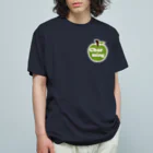 キッズモード某のチャーミングアップル(青りんご) オーガニックコットンTシャツ