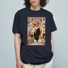 YS VINTAGE WORKSのフランス版ハイカラさんが通る???　どことなくミュシャ風　 オーガニックコットンTシャツ