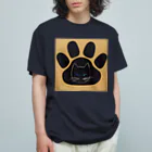 YS VINTAGE WORKSのチェコ　足跡ウィンクねこ オーガニックコットンTシャツ