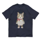 KOBEアニマルレスキューPinkyの保護っ子きゅうたの赤いリボン Organic Cotton T-Shirt