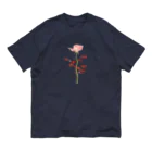 Lucid Color goodsの紅い葉の薔薇 オーガニックコットンTシャツ