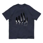 ハネクラシのホトトギスノハネアツメ　白文字 オーガニックコットンTシャツ