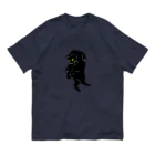 小鳥と映画館の踊るネコ(商品によってバックプリント有りバージョン) Organic Cotton T-Shirt