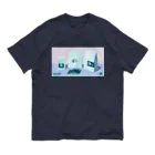 Teal Blue CoffeeのCOFFEE GIFT -Chocolate- PURPLE Ver. オーガニックコットンTシャツ