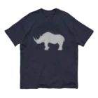 あおぞらのサイ_GRAY オーガニックコットンTシャツ