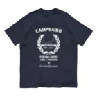 Too fool campers Shop!のSDCsキャンペーン キャンプサイコーおじさんコラボ(白文字) オーガニックコットンTシャツ