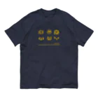 sounojiのsounoji(kao6)yellow オーガニックコットンTシャツ