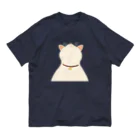 小鳥と映画館の上を向く三毛猫 オーガニックコットンTシャツ