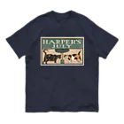 YS VINTAGE WORKSのNY Harper's 1898 ネコ2匹 オーガニックコットンTシャツ