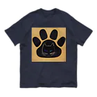 YS VINTAGE WORKSのチェコ　足跡ウィンクねこ オーガニックコットンTシャツ