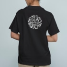 Y's Ink Works Official Shop at suzuriのRising sun Crow (White Print) Organic Cotton T-Shirt